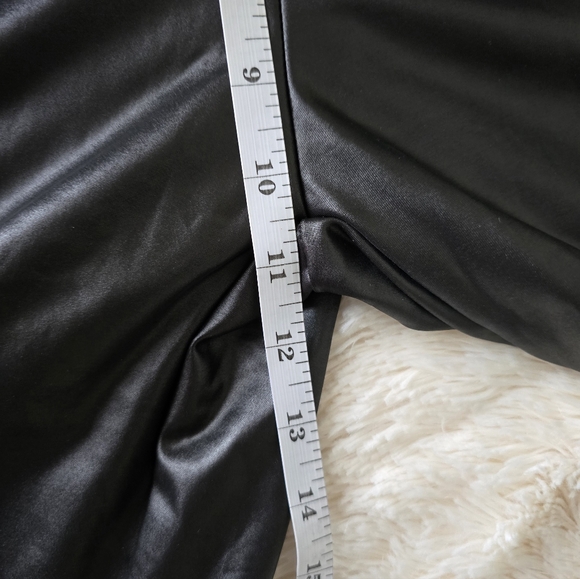 Black Faux Leather Strapless Cargo Jumpsuit size M - Picture 11 of 16